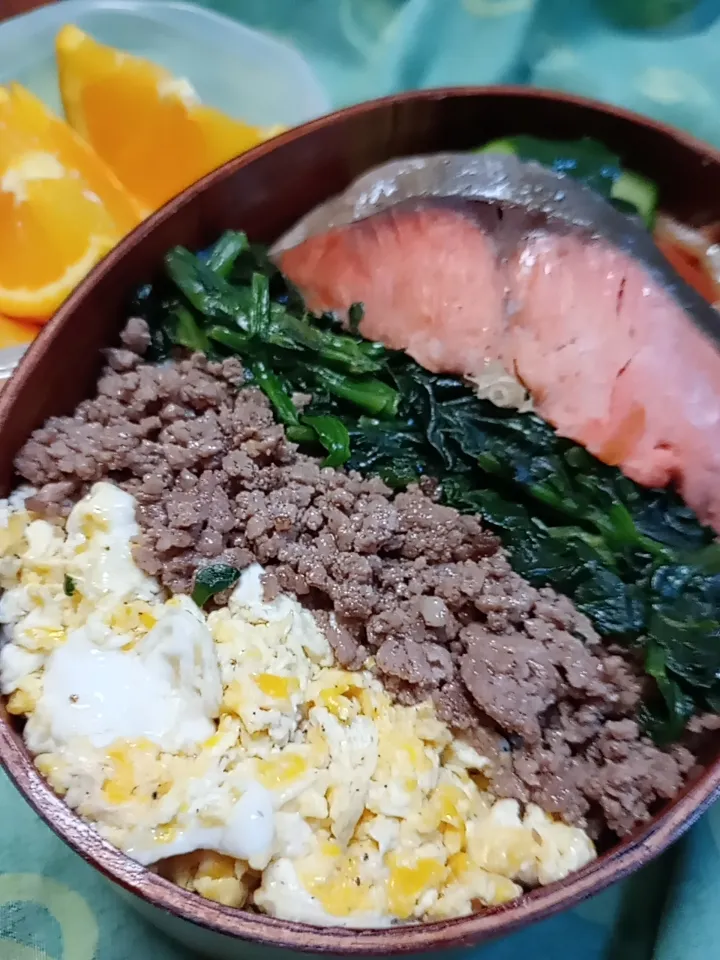 Snapdishの料理写真:高校生男子曲げわっぱ弁当|JUNさん