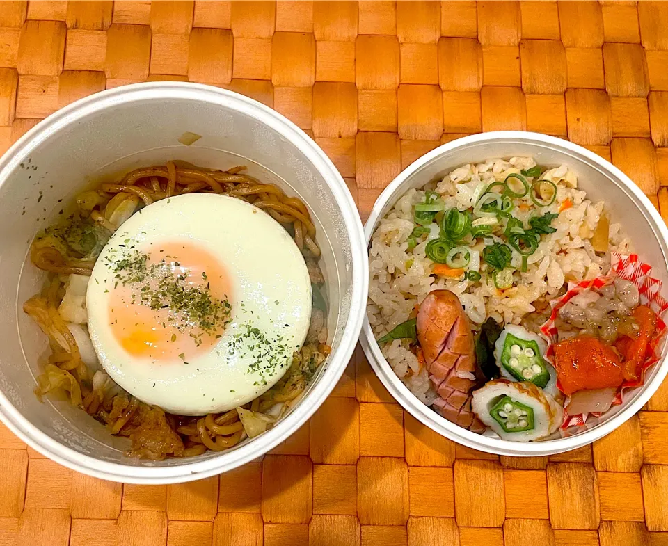 中学生息子のお弁当🍱 焼きそばと炒飯弁当🍱|Snow10さん