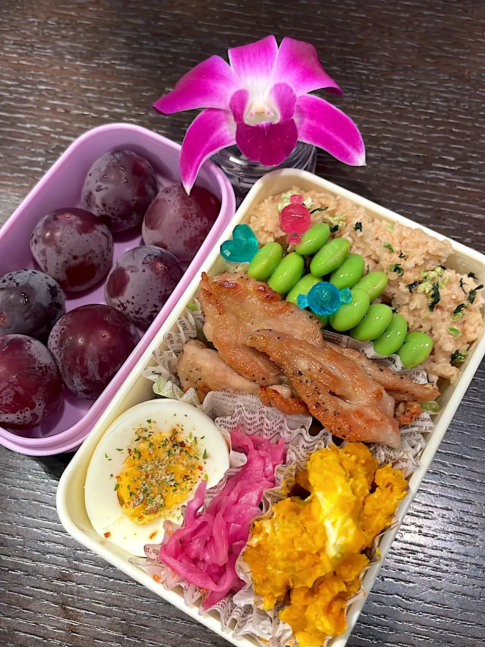 セセリとカボチャサラダ弁当|雑草シェリーさん