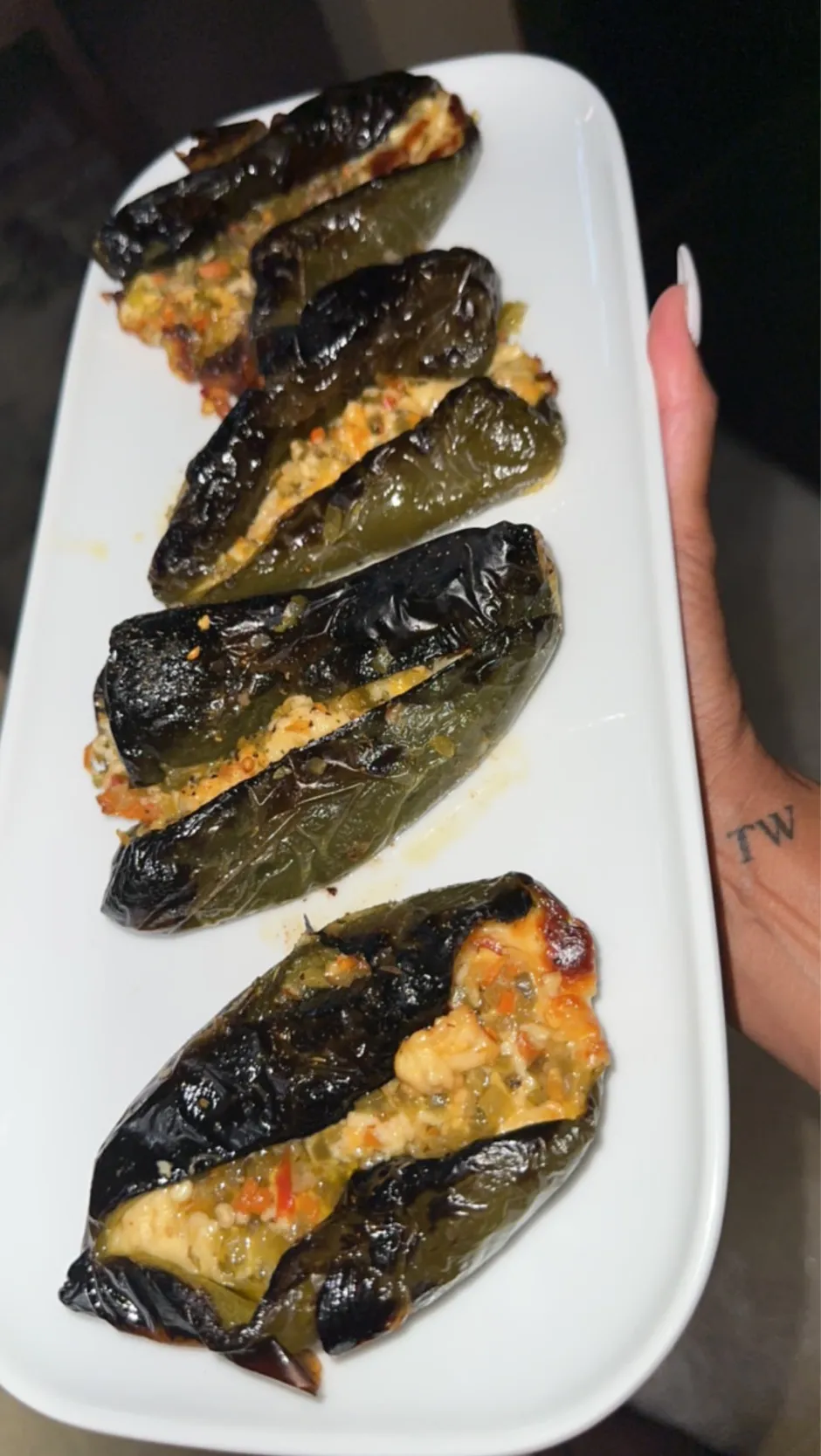 Charbroiled stuffed Poblano peppers🌶️|Tawanjaさん