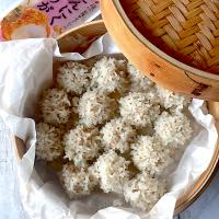 肉団子の餅米蒸し