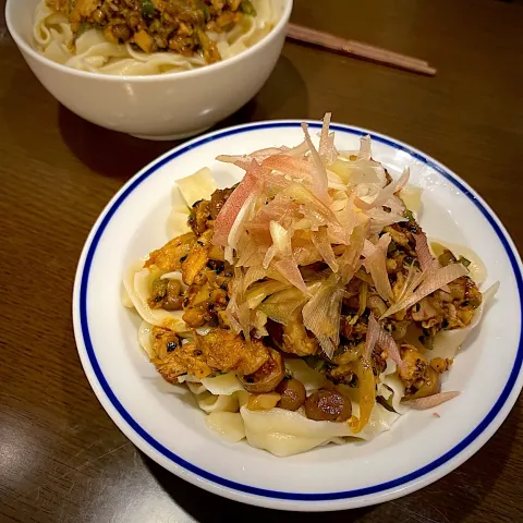 「みょうが」を使ってみたSnapdishの料理・レシピ写真:汁なし坦々麺　刀削麺