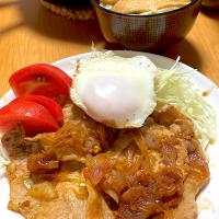 豚の生姜焼きときつねうどん