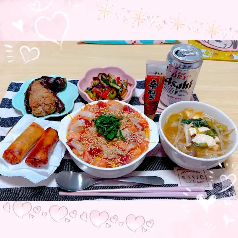 「スパイスでカンタン鍋変術「寄せ鍋」アレンジ」を使ってみたSnapdishの料理・レシピ写真:９／２２ ｆｒｉ 晩ごはん🍴＊○°