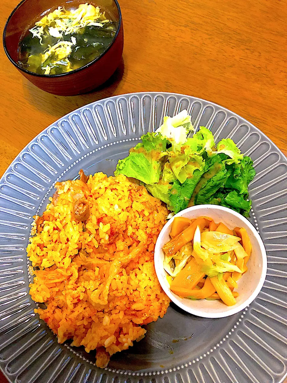 Snapdishの料理写真:ワンプレートご飯　豚キムチチャーハン|ｙａｋｋｏさん