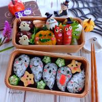 🎃👻🍭ハロウィンはじまりました
雫型こにぎり☆コバケちゃん弁当