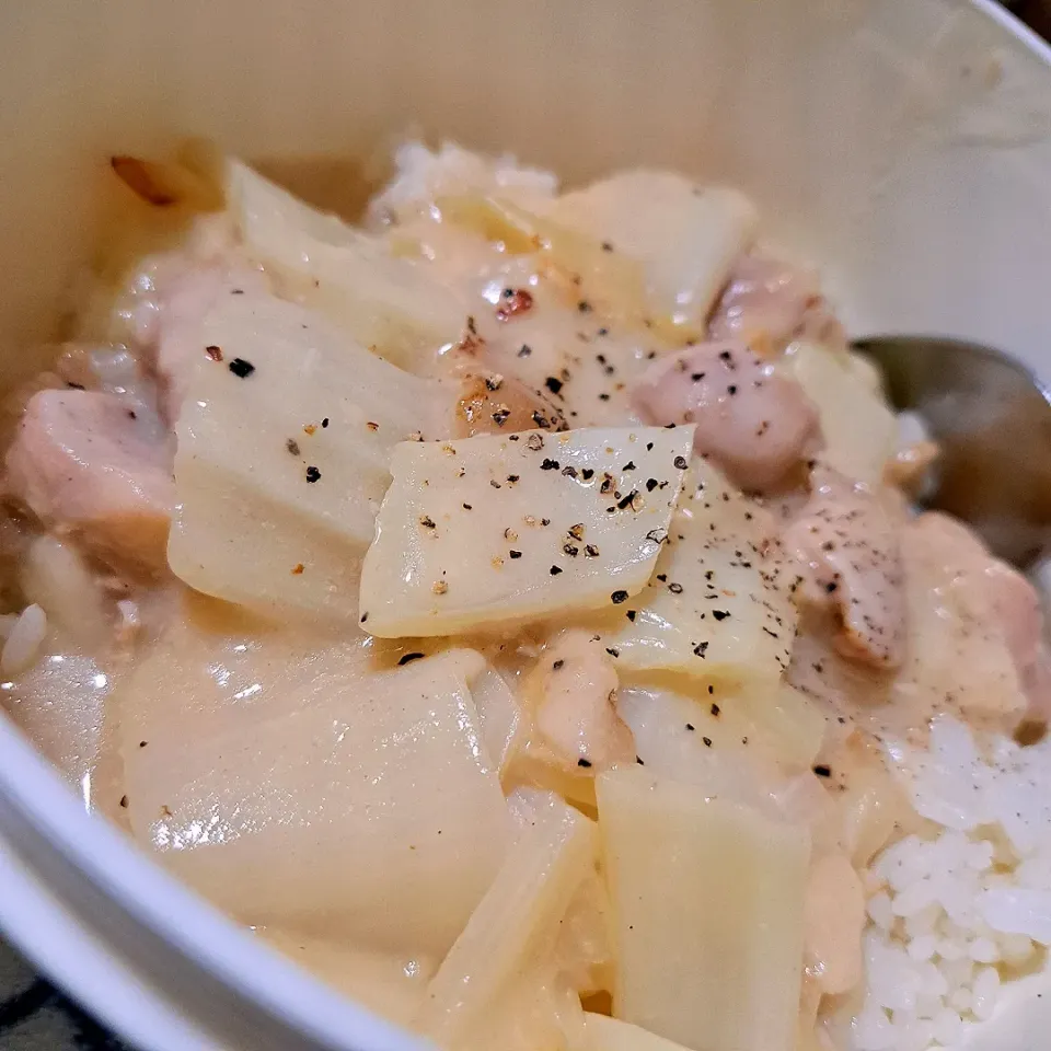 白菜と鶏もものクリーム煮|れい@保育園弁当始めましたさん