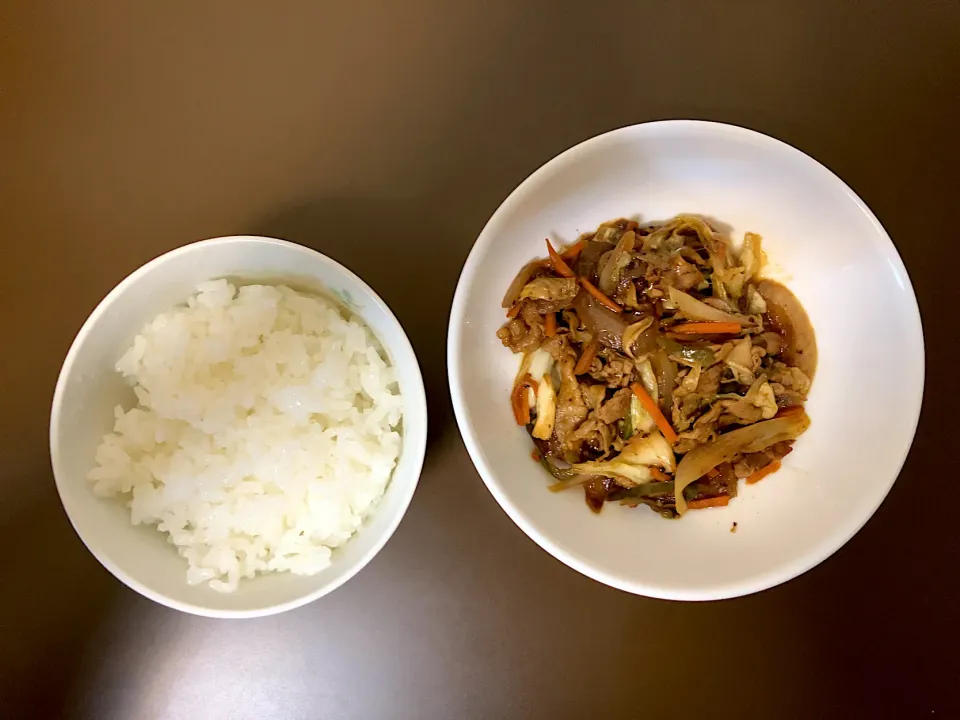 回鍋肉ご飯|ばーさんさん