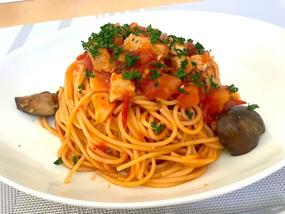 トマトパスタ🍝|喰いしんぼう豚さん