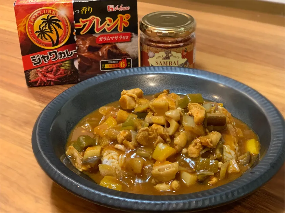 汗が吹き出す辛！旨！野菜チキンカレー|ふくすけ食堂さん