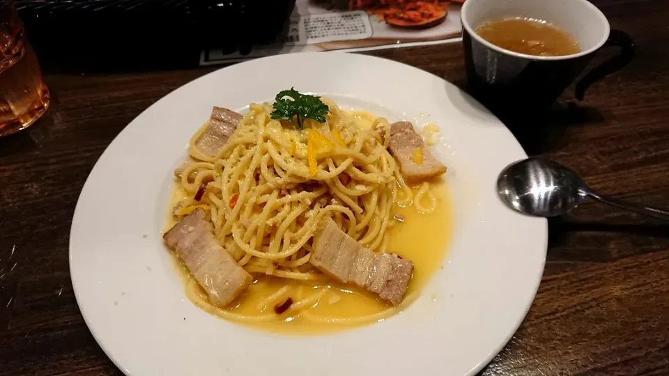 自家製ベーコンとアンチョビのパスタ🍝|石川ティハルさん