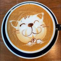Cutie Hot Latte on Sunday Morning ☕🐱🥰🫶🏻