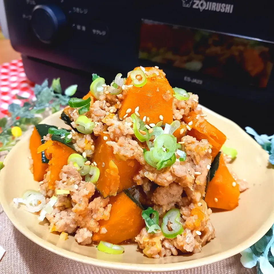 象印マホービン公式さんの料理 【料理研究家・しにゃさん考案】かぼちゃの肉みそ煮|ナオミさん