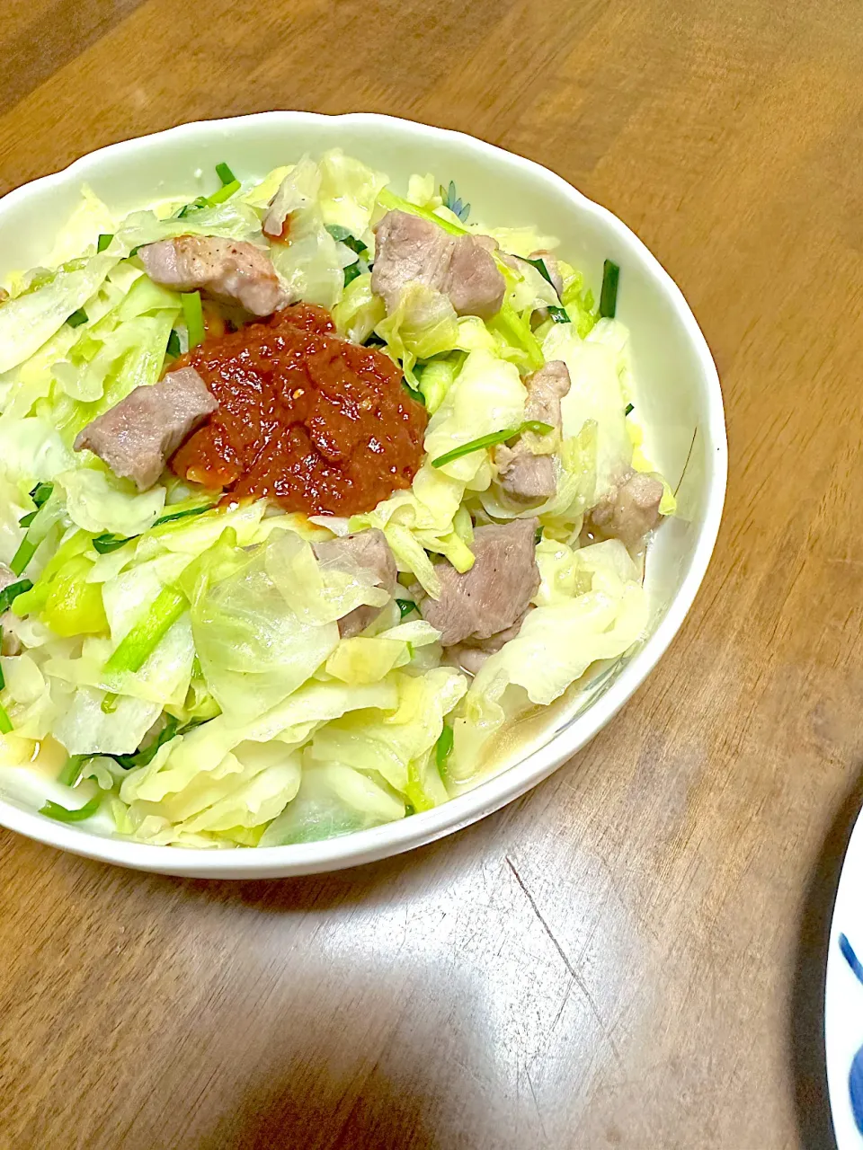 キャベツのスタミナ焼き...辛味噌添え🐽|こじさん