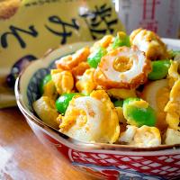ちくわと枝豆の炒り豆腐