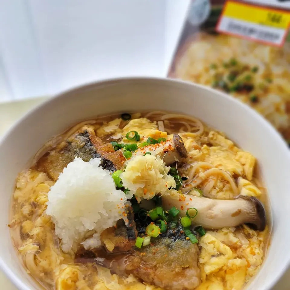 香る生姜かきたま　大豆麺　アレンジ

休日の贅沢な朝|みるくここあさん