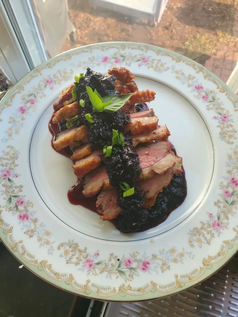 Smoked duck with blackberry  pepper sauce! # smoked duck|Mrkool@242さん