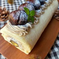 まなまな♡さんの料理 モンブランロールケーキ♡