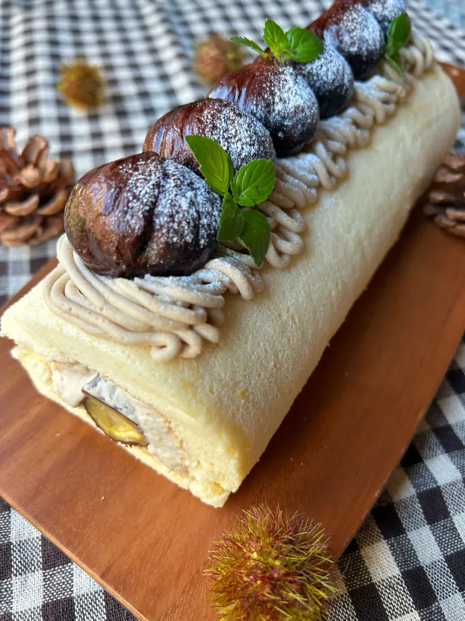 まなまな♡さんの料理 モンブランロールケーキ♡|まなまな♡さん