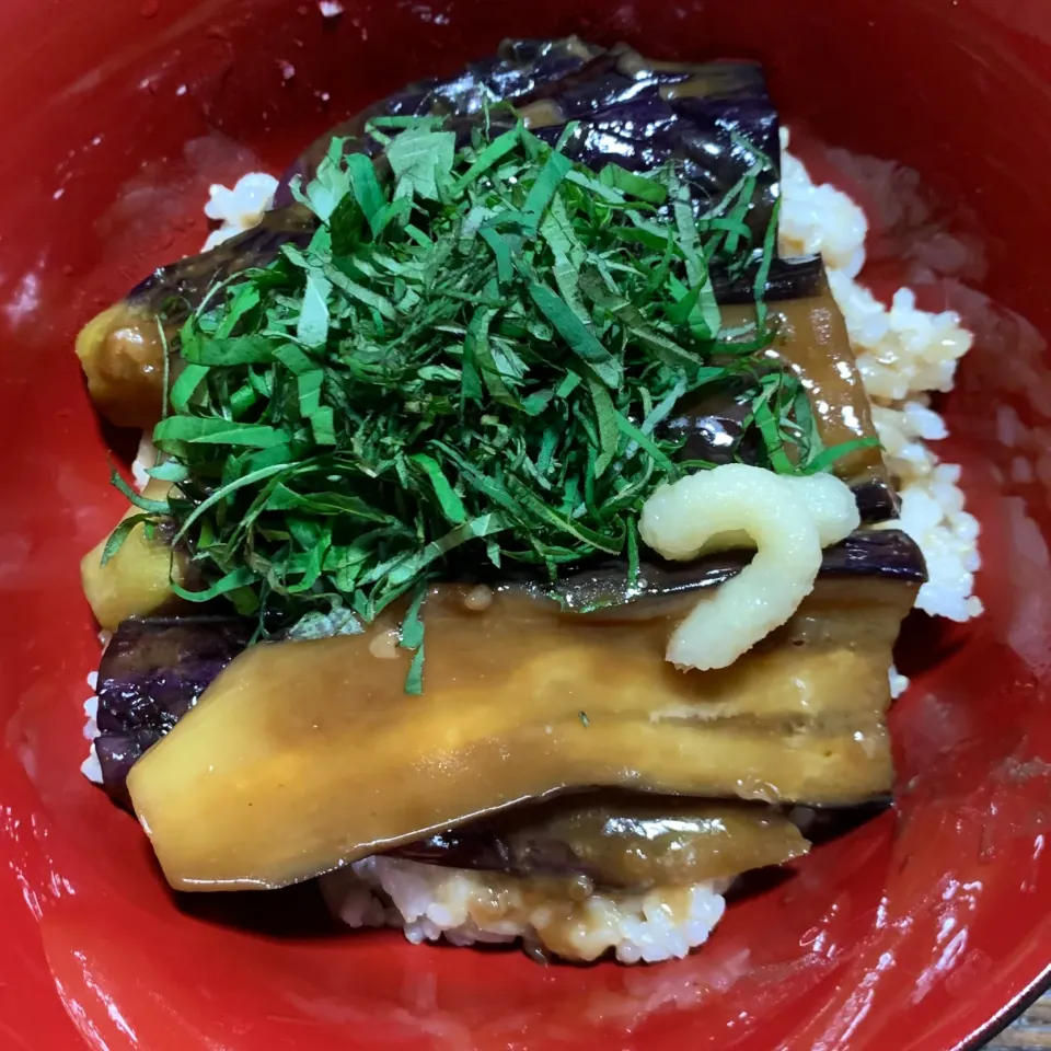 茄子蒲焼き丼|きよっさんさん