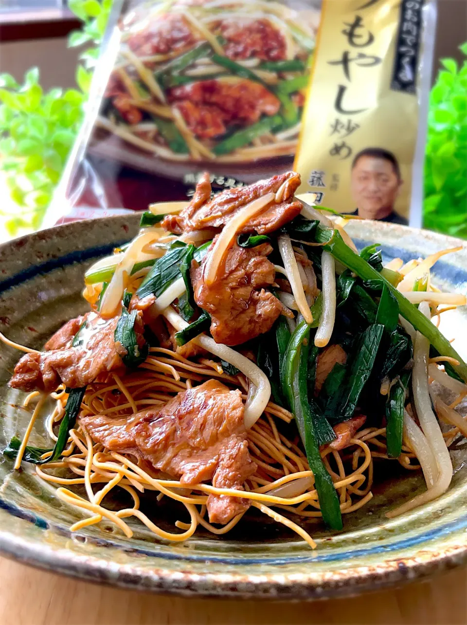 ダイズラボ 菰田欣也監修 本格四川シリーズ✨ニラもやし炒めで皿うどん✨大豆のお肉でおうち中華|9421beruさん