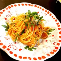 Snapdishの料理写真:太刀魚のトマトパスタ🍝|アツシさん