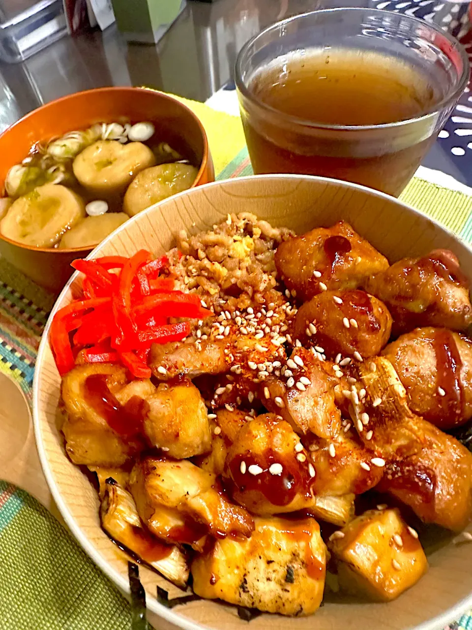 Snapdishの料理写真:そぼろ焼き鳥丼|ノリ3さん