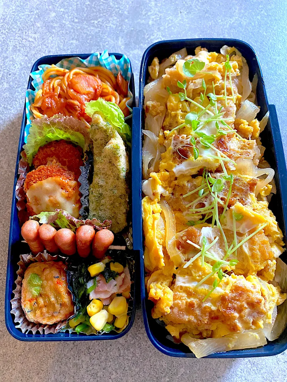 今日のお弁当🍱ガッツリ煮カツ丼😋🍴🍱♬*|Chikaーーさん