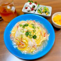 かに玉風あんかけ炒飯