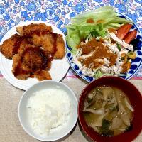 鮭フライと棒棒鶏