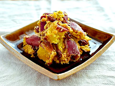 Snapdishの料理・レシピ写真:抱えて食べたい 焼き芋ポテサラ｜さつま芋のおいしさ広がるプラスおいもレシピ♪