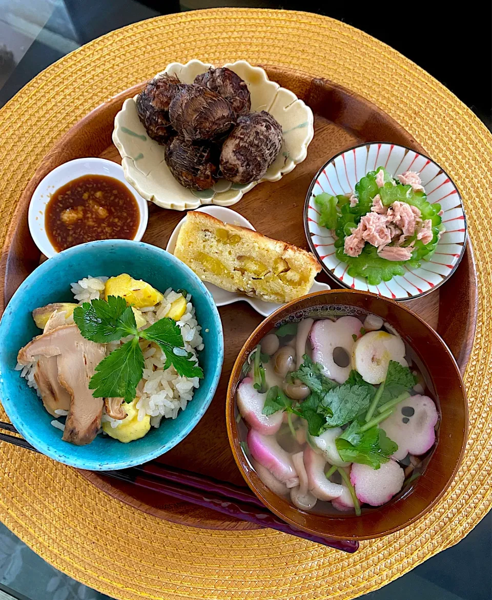 Snapdishの料理写真:ゆかりさんの料理 和んプレートランチ〜秋が来た〜|ゆかりさん