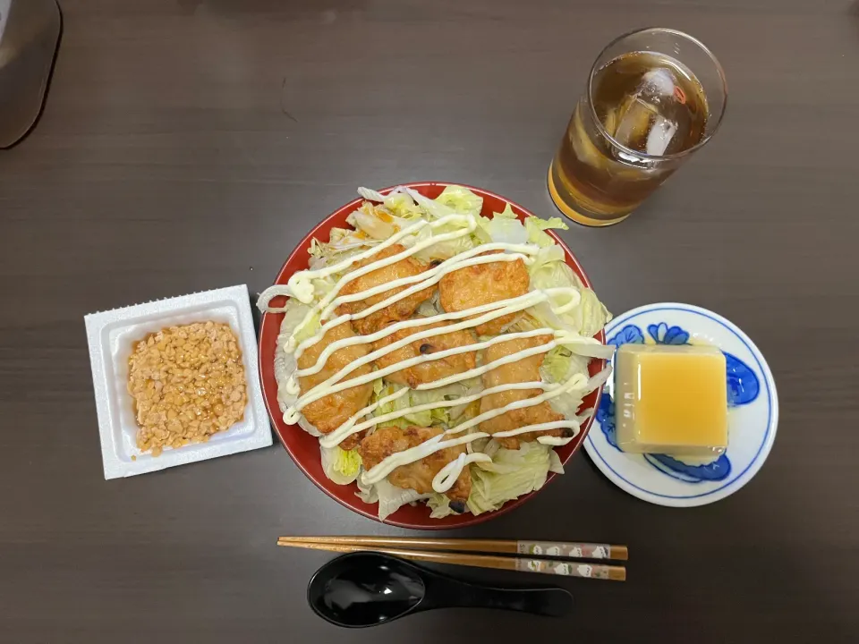 9/28 お昼ごはん！　唐揚げ丼|ふぁんふぁーれさん