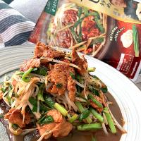 大豆のお肉でおうち中華😊ニラもやし炒め