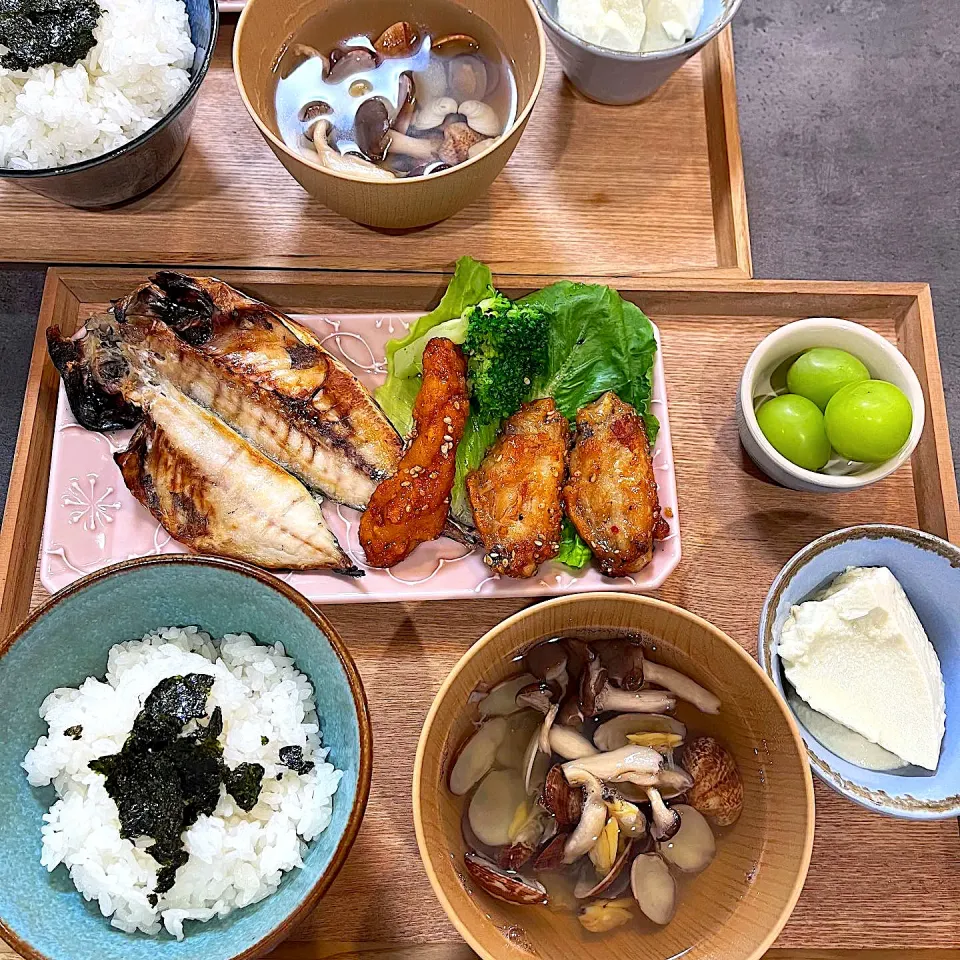 Snapdishの料理写真:新米プレート晩ご飯🌾|biscccoさん