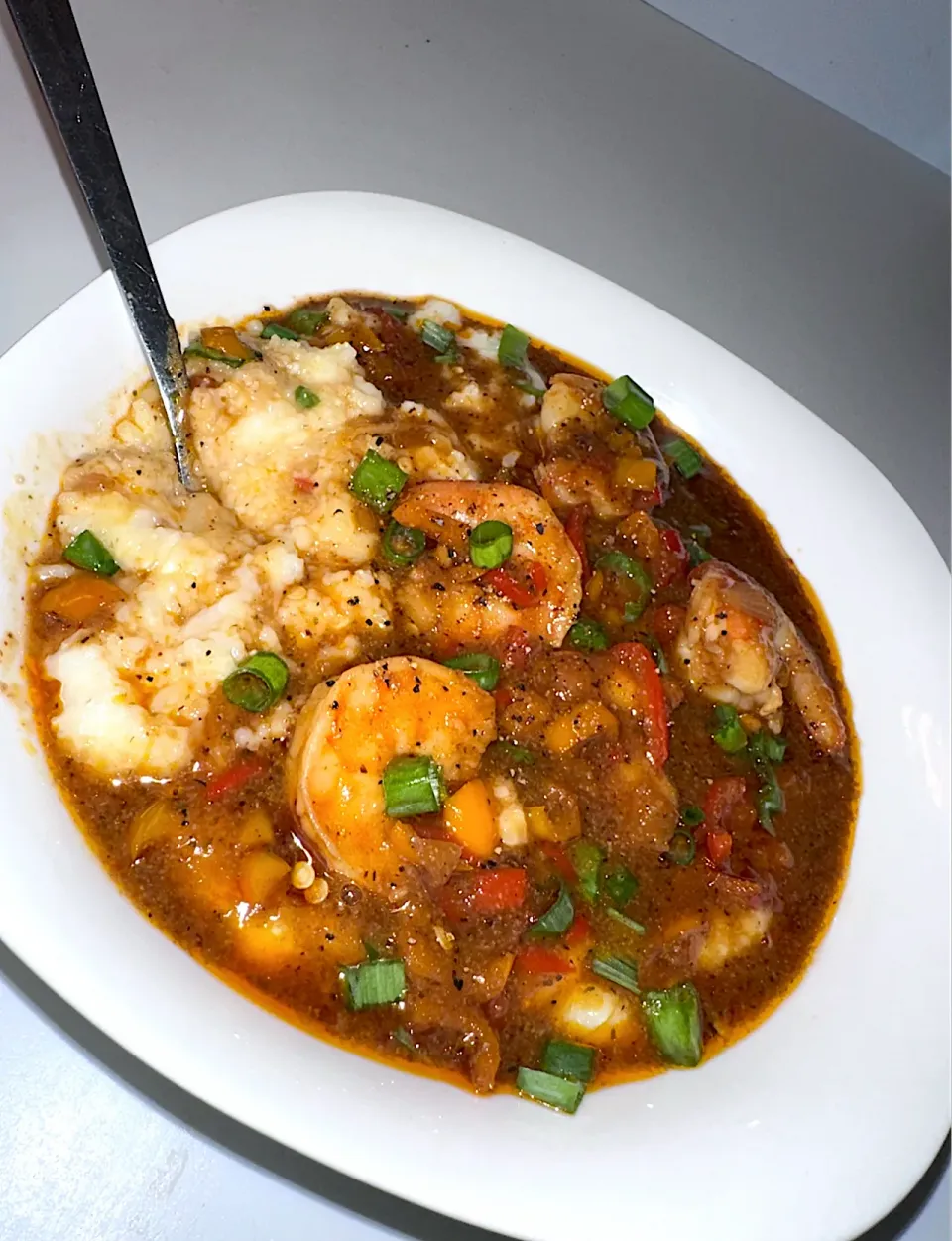 Cajun shrimp and cheesy grits|Tawanjaさん