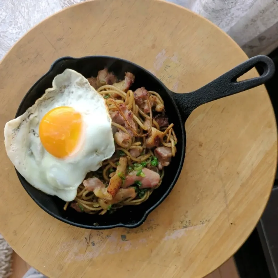 親鶏と葱のカリッパリッ焼きそば|mi_neneco♪さん