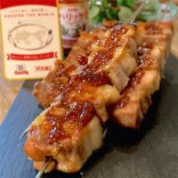 豚バラ串のハリ味噌焼き