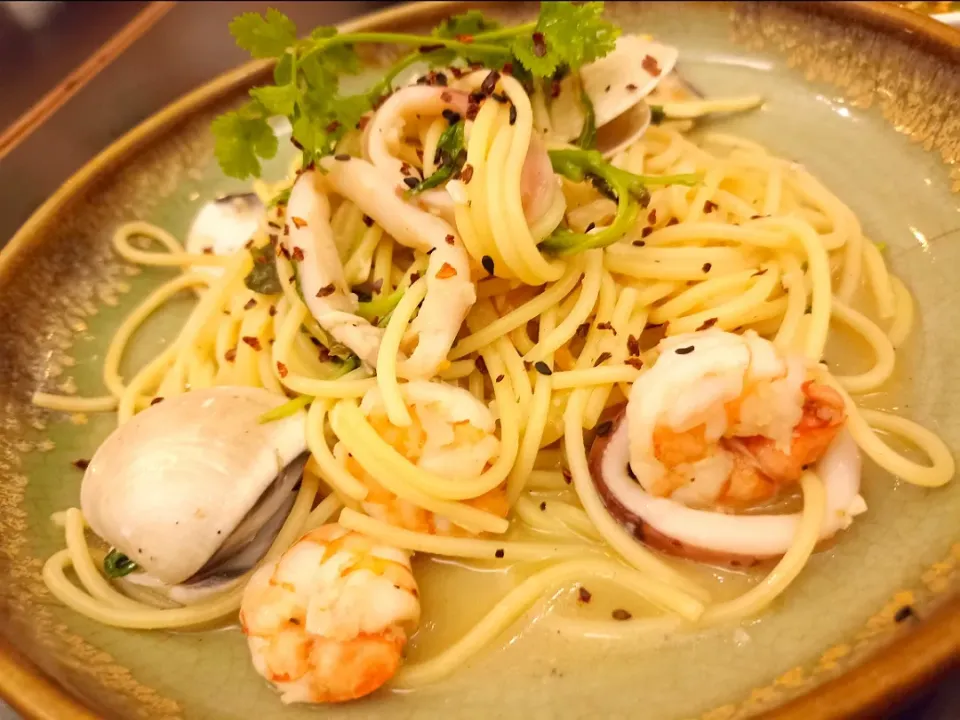 seafood alio olio pasta|Kay Aiさん