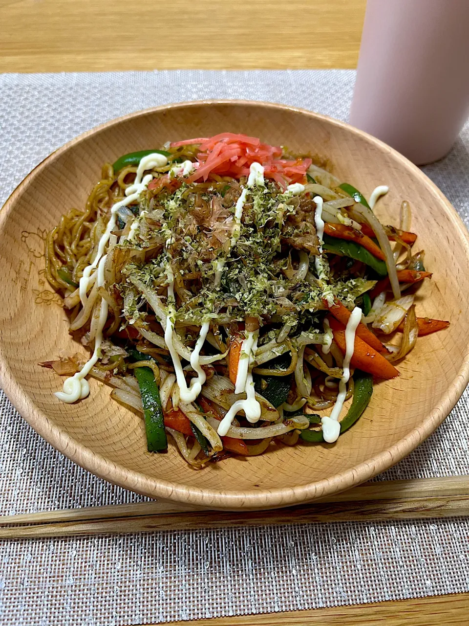 Snapdishの料理写真:今日のお昼ごはん~ソース焼きそば~|ゆかｕさん