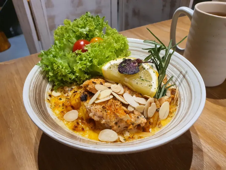 salmon Pasta with cheese|Darren Loさん