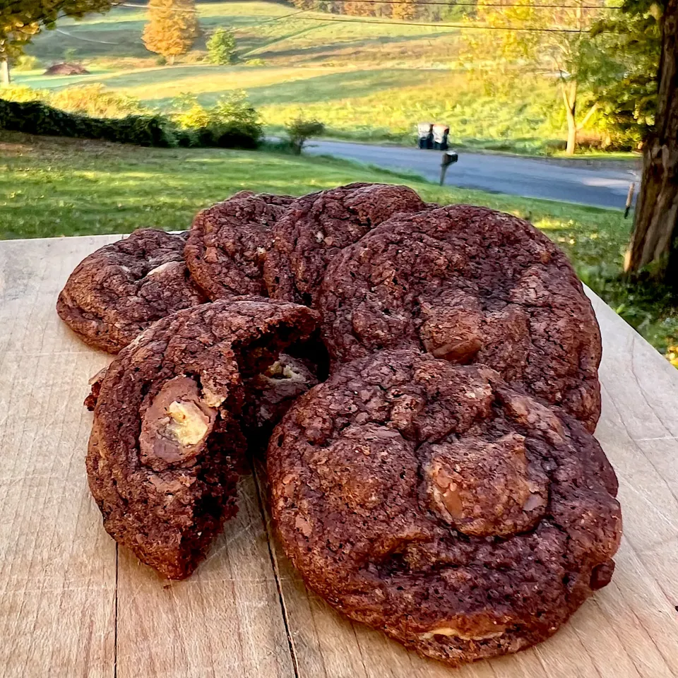 Chocolate cookies with peanut butter chips.|Dean M Rogersさん