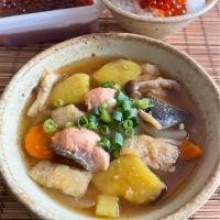 鮭とさつまいもの味噌汁