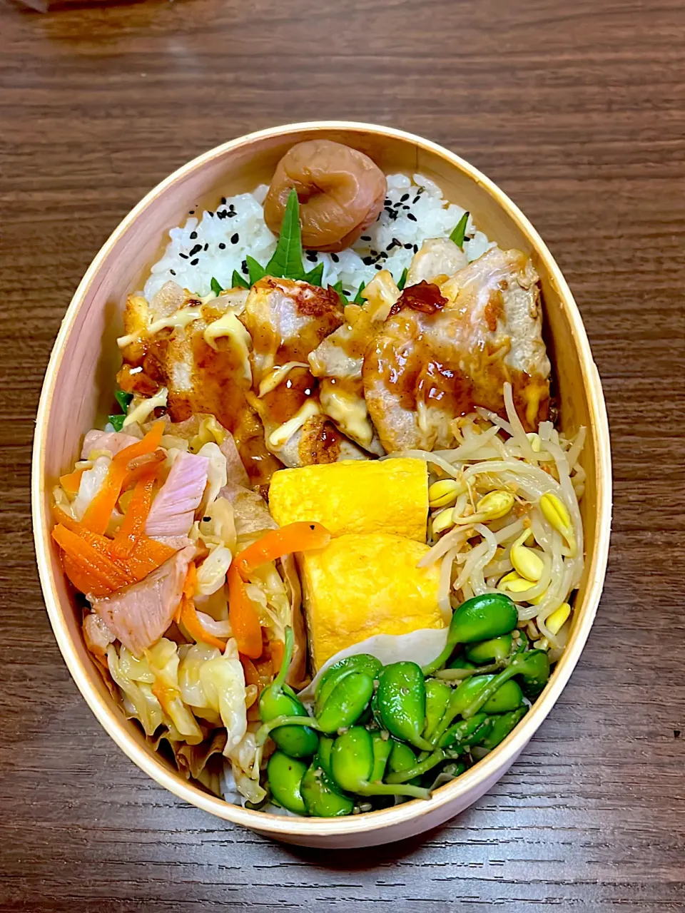 Snapdishの料理写真:豚ぺい焼き弁当|まあるななさん