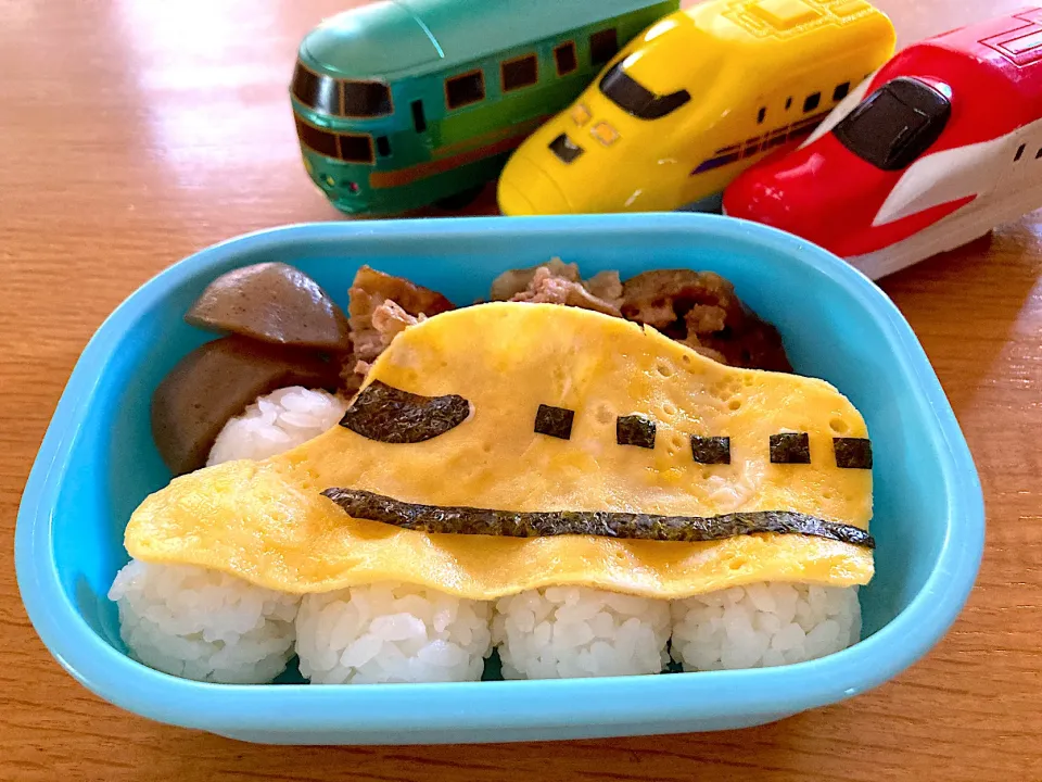 ＊べびたん幼稚園お弁当＊新幹線ドクターイエロー🚄＊|＊抹茶＊さん