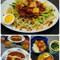 麻婆豆腐&カレー
からのジャージャー麺風麻婆豆腐うどん