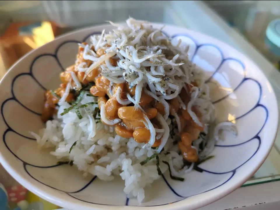 山わさび、しらす納豆ごはん|しあるさん