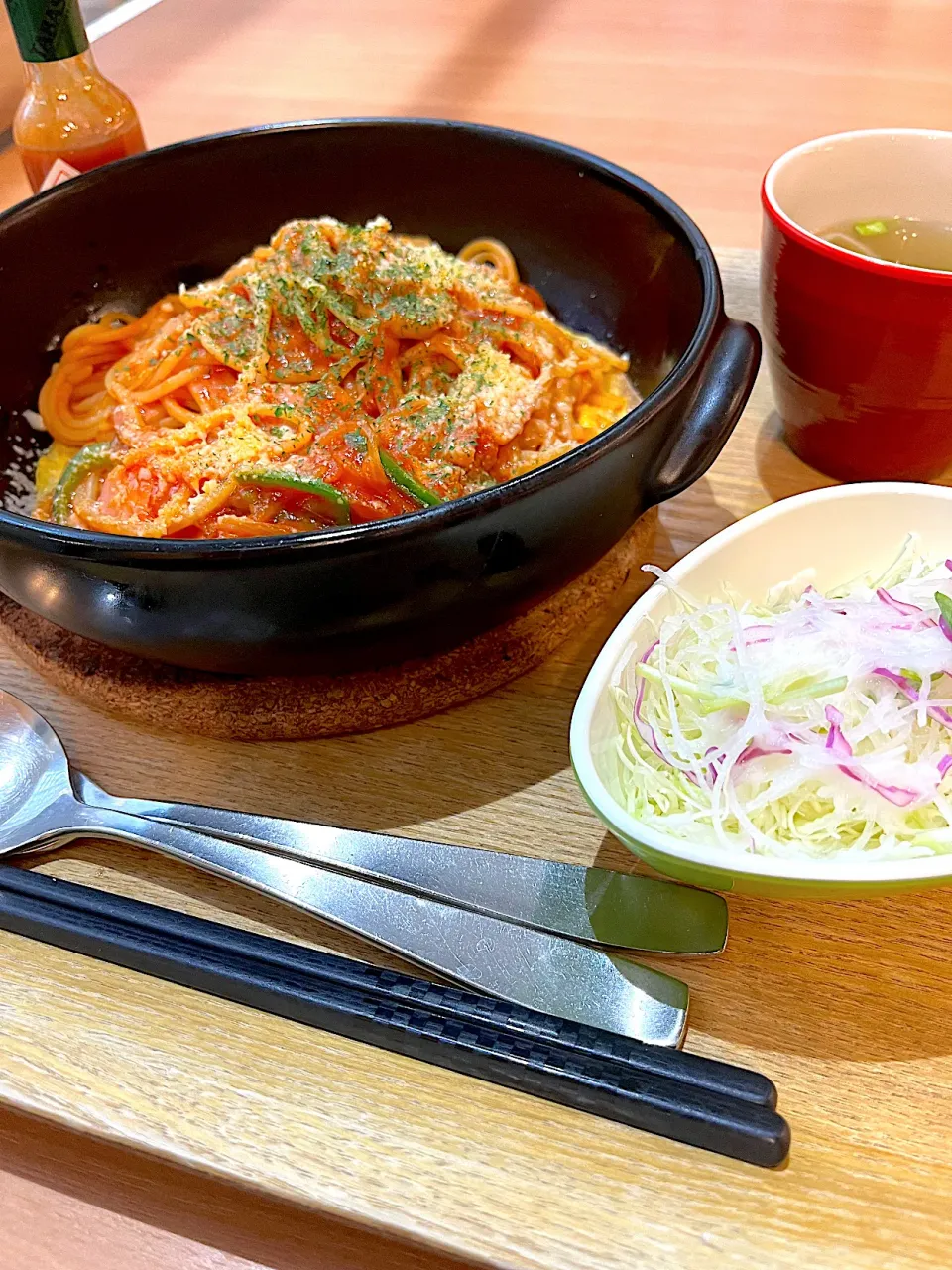 今日のお昼ごはん~北海道チーズのオムナポリタン~|ゆかｕさん