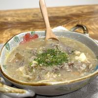 牛肉と舞茸のマスタードスープ