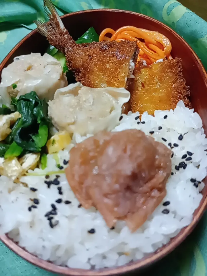 Snapdishの料理写真:高校生男子曲げわっぱ弁当|JUNさん